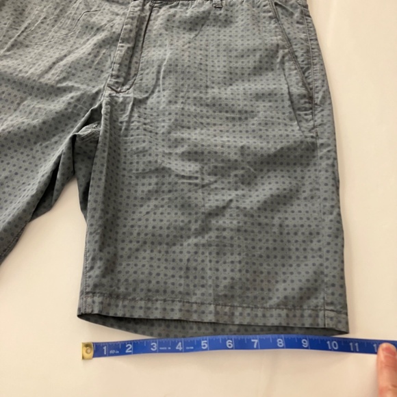 Dustin Men's Dress Shorts Size 38 Waist, Slate Colored with Small Navy Pattern - Picture 7 of 17